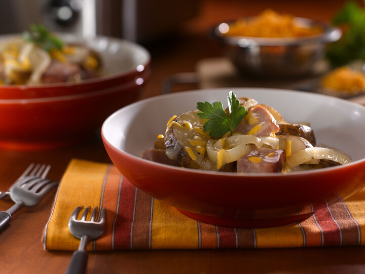 Easy, Cheesy Idaho&reg; Potatoes and Ham