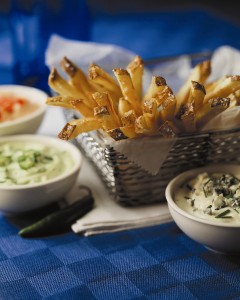 Fresh cut fries and dipping sauces Fresh cut fries and dipping sauces