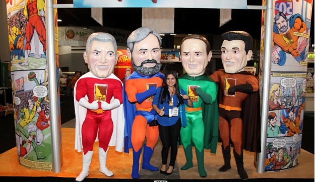 PMA2 Retail customers stopped by the Idaho Potato Commission booth to pose with the larger-than-life superheroes.